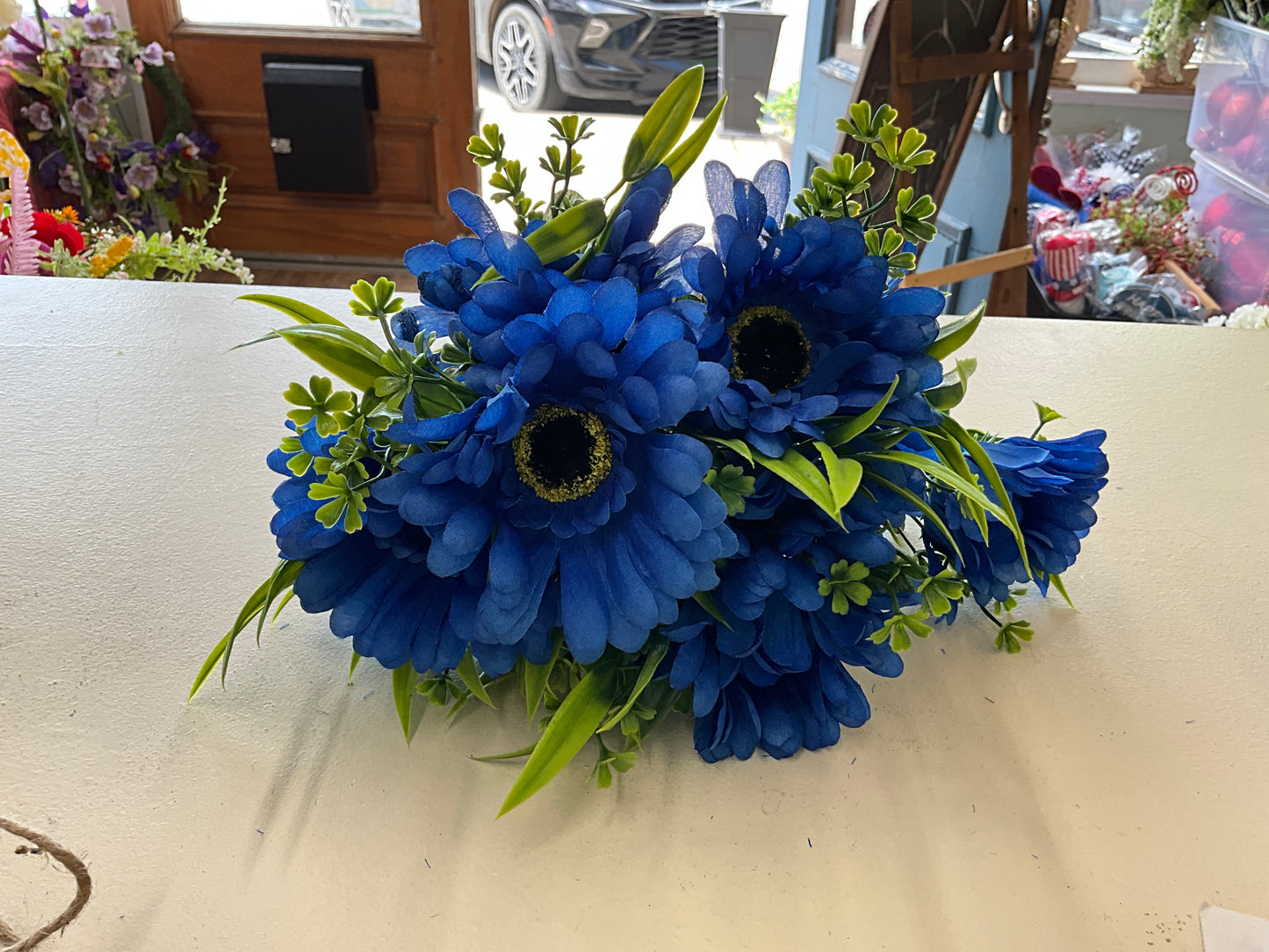 Blue Gerber Daisies - CancreekDesigns