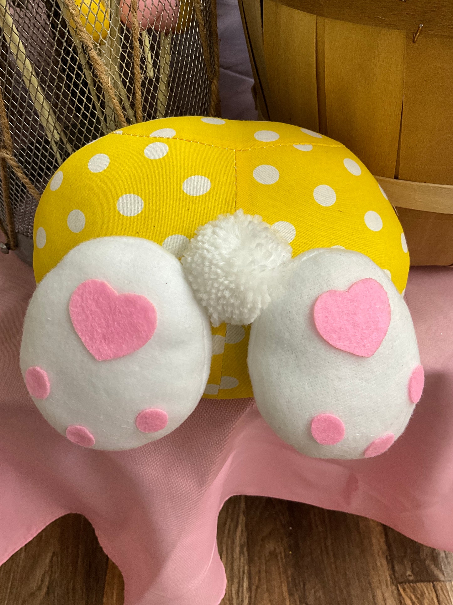 Liberty Floral, Plush Bunny Bottom Wreath Accent: yellow - CancreekDesigns