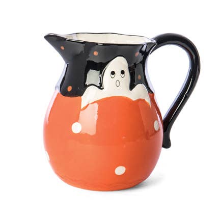 Ghost Halloween Pitcher Vase Decor
