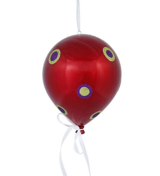 Vickerman 10" Red Dot Balloon Christmas Ornament - CancreekDesigns