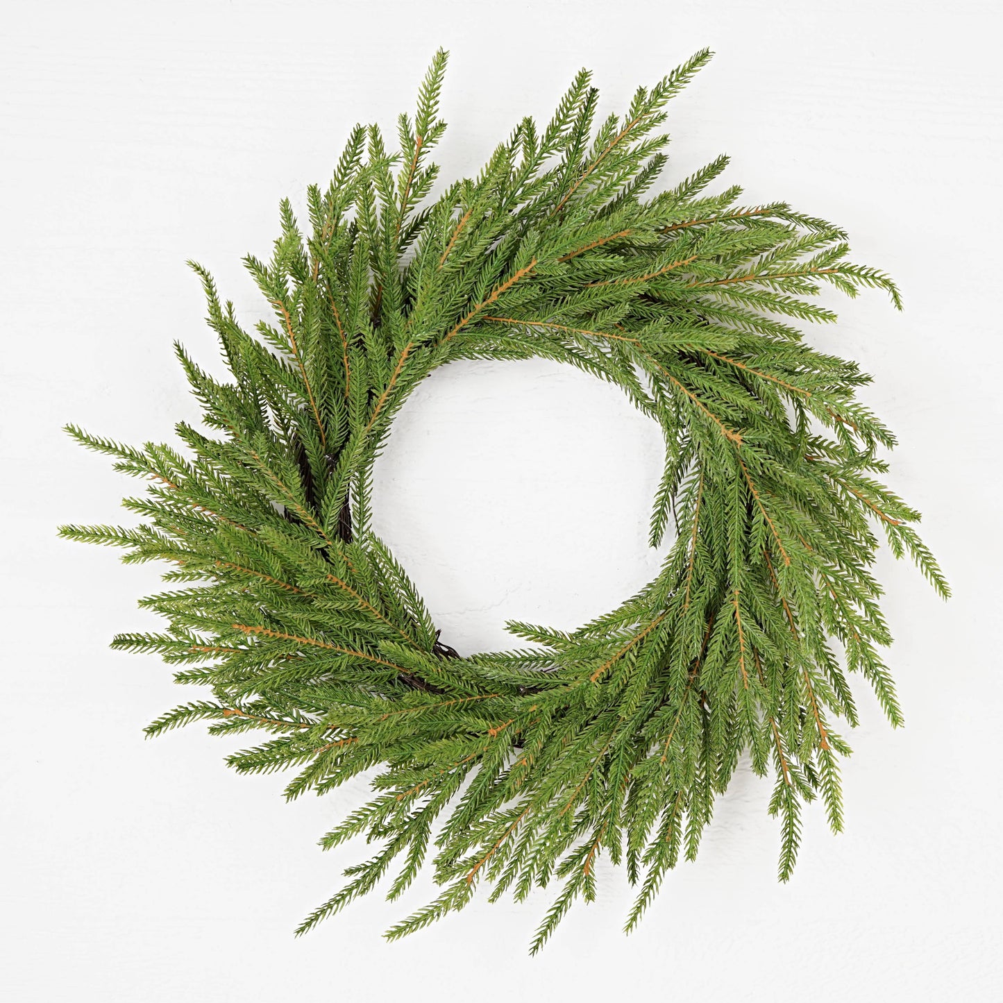 32300- 20in Wreath-Soft touch evergreen Norfolk pine