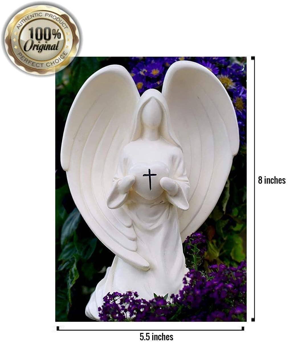 Solar Angel Statue with "Angel Mother" Refrigerator Magnet