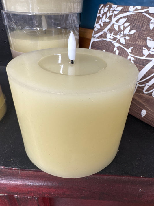 4" High Flameless LED Wax Candle with melted look - CancreekDesigns