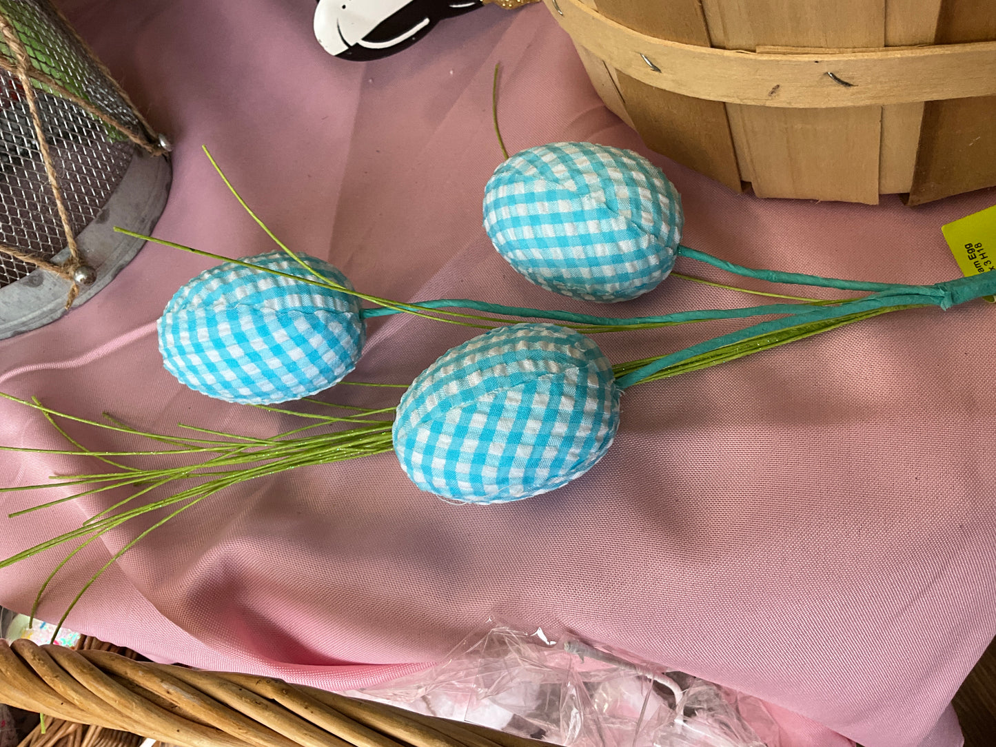 Gingham Egg Pick