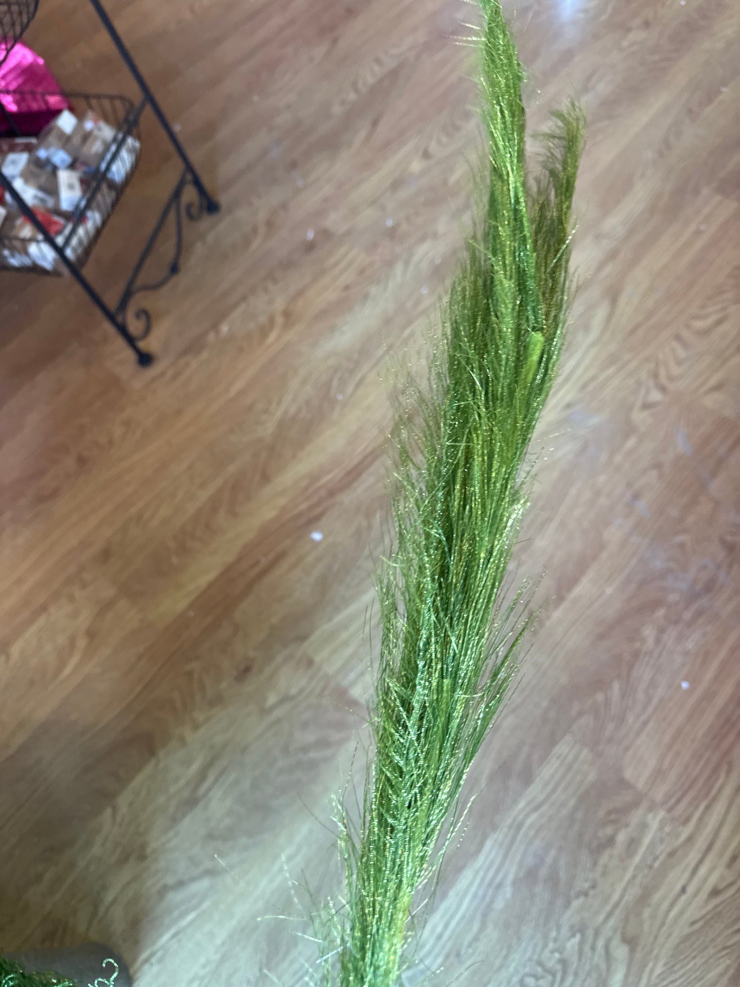 38" Metallic Pampas Grass Spray: Lime Green - CancreekDesigns