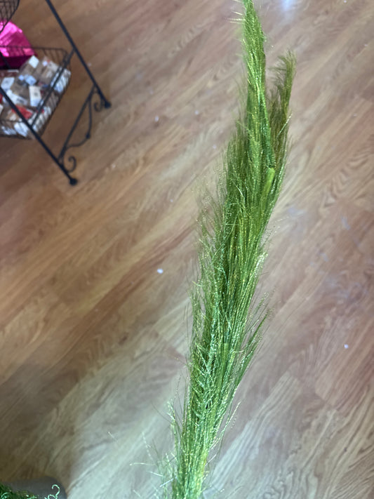 38" Metallic Pampas Grass Spray: Lime Green - CancreekDesigns