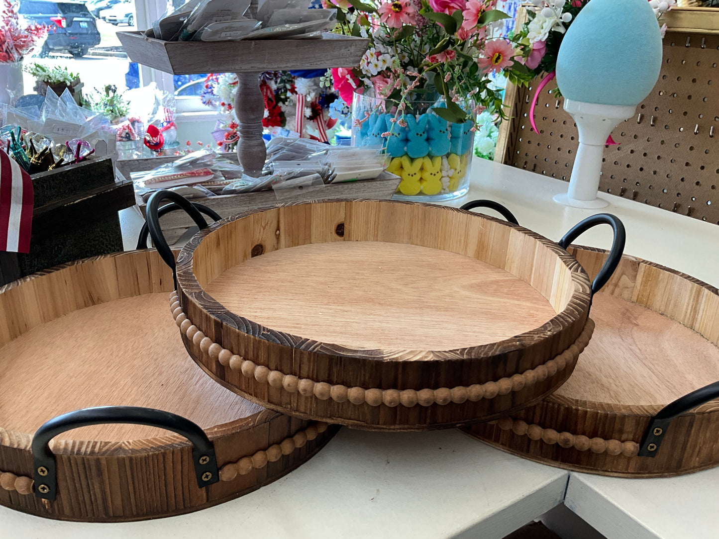 Round Wood Tray