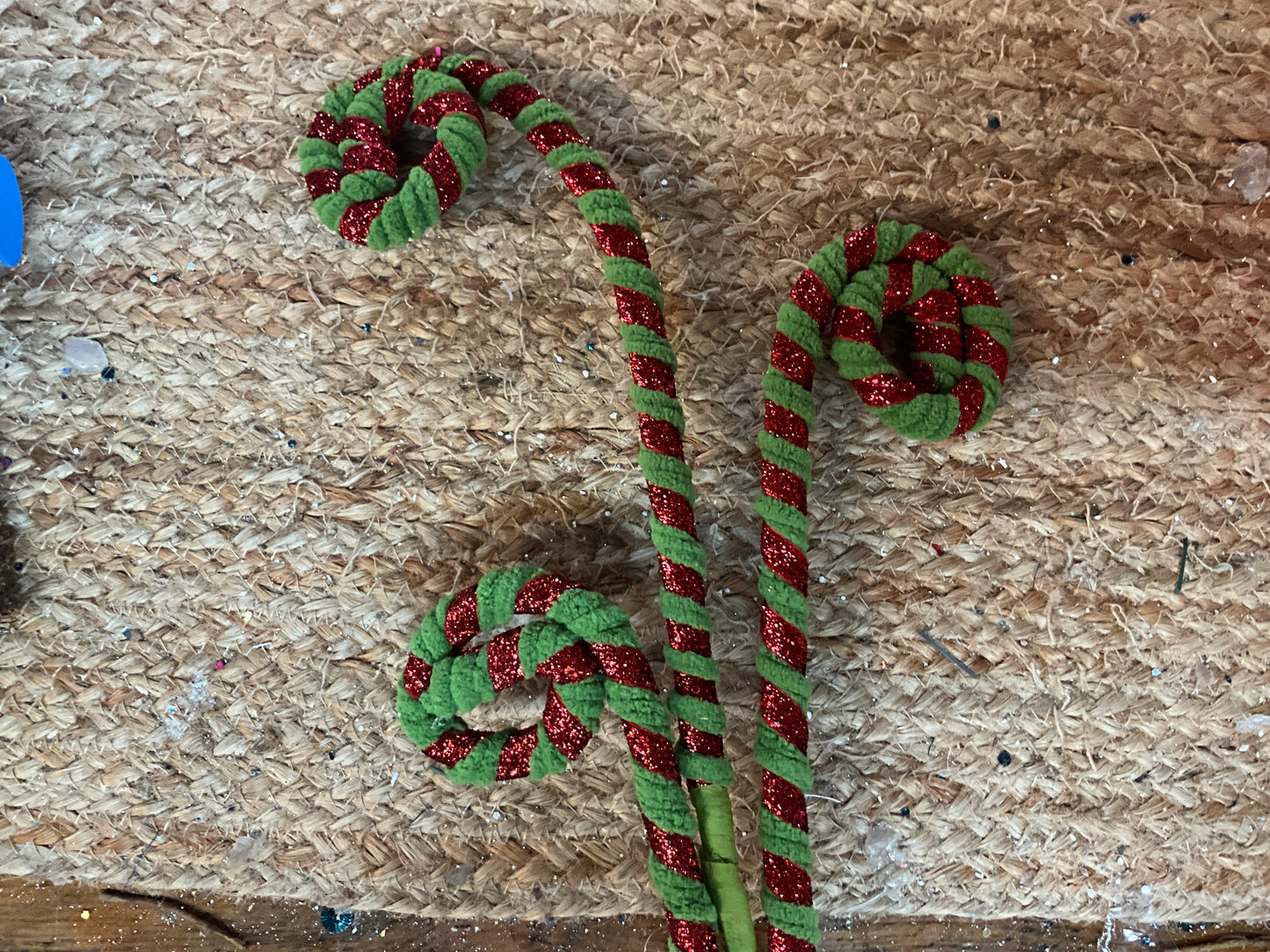 Green and red curly pick - CancreekDesigns