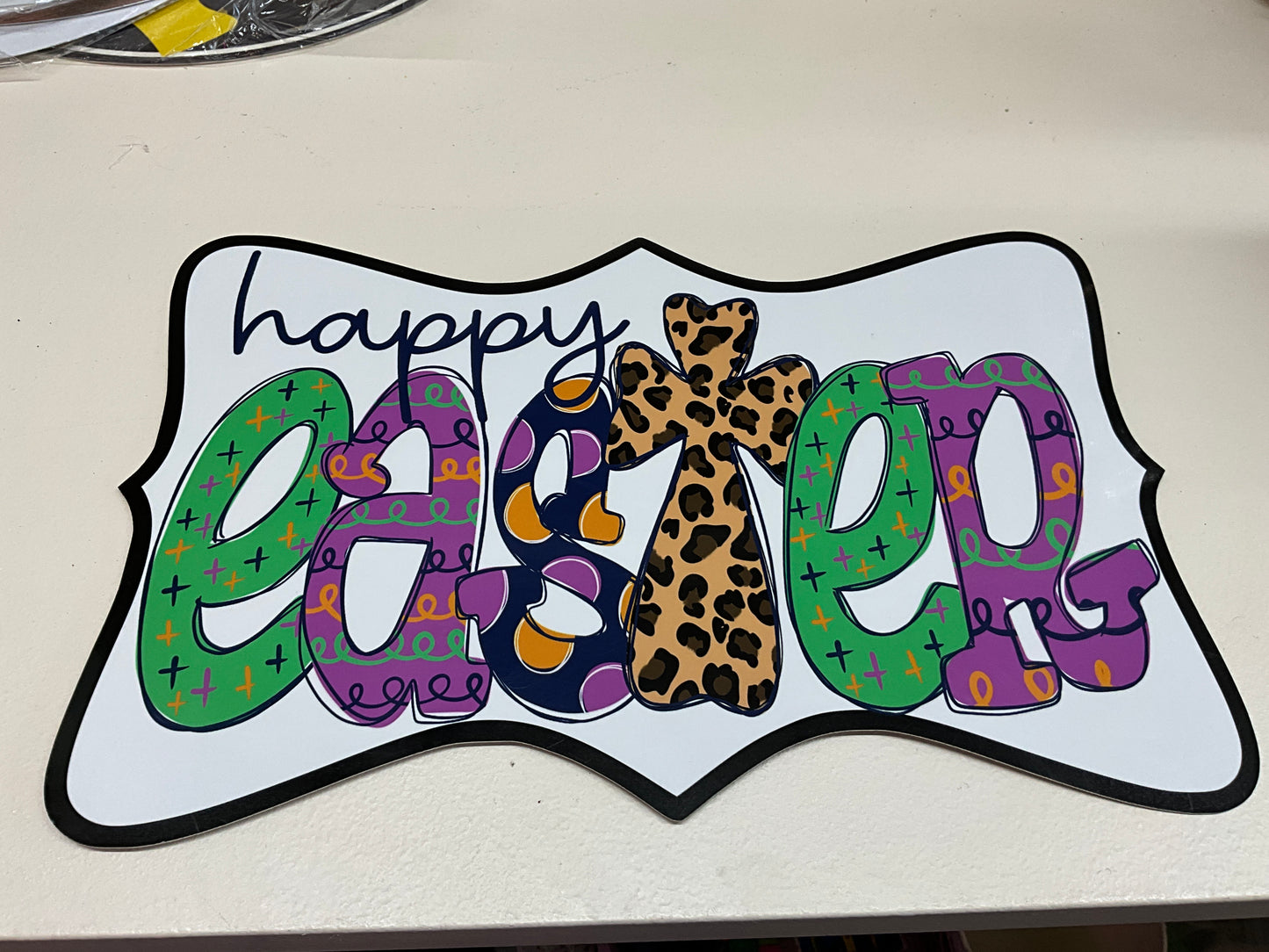Metal Happy Easter Sign - CancreekDesigns