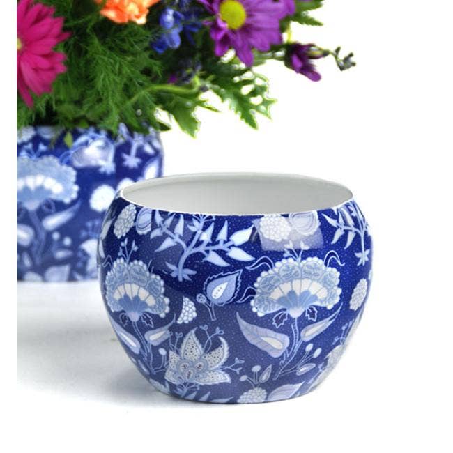 Metal Blue Paisley waterproof 5 inch x 4 inch