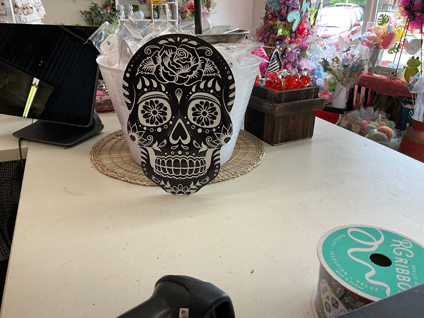 10 " HX6.6 L Metal Sugar Skull