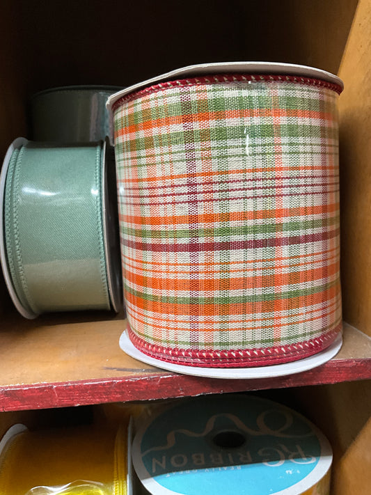 4 " X10yd Tightly Woven Plaid on Royal - CancreekDesigns