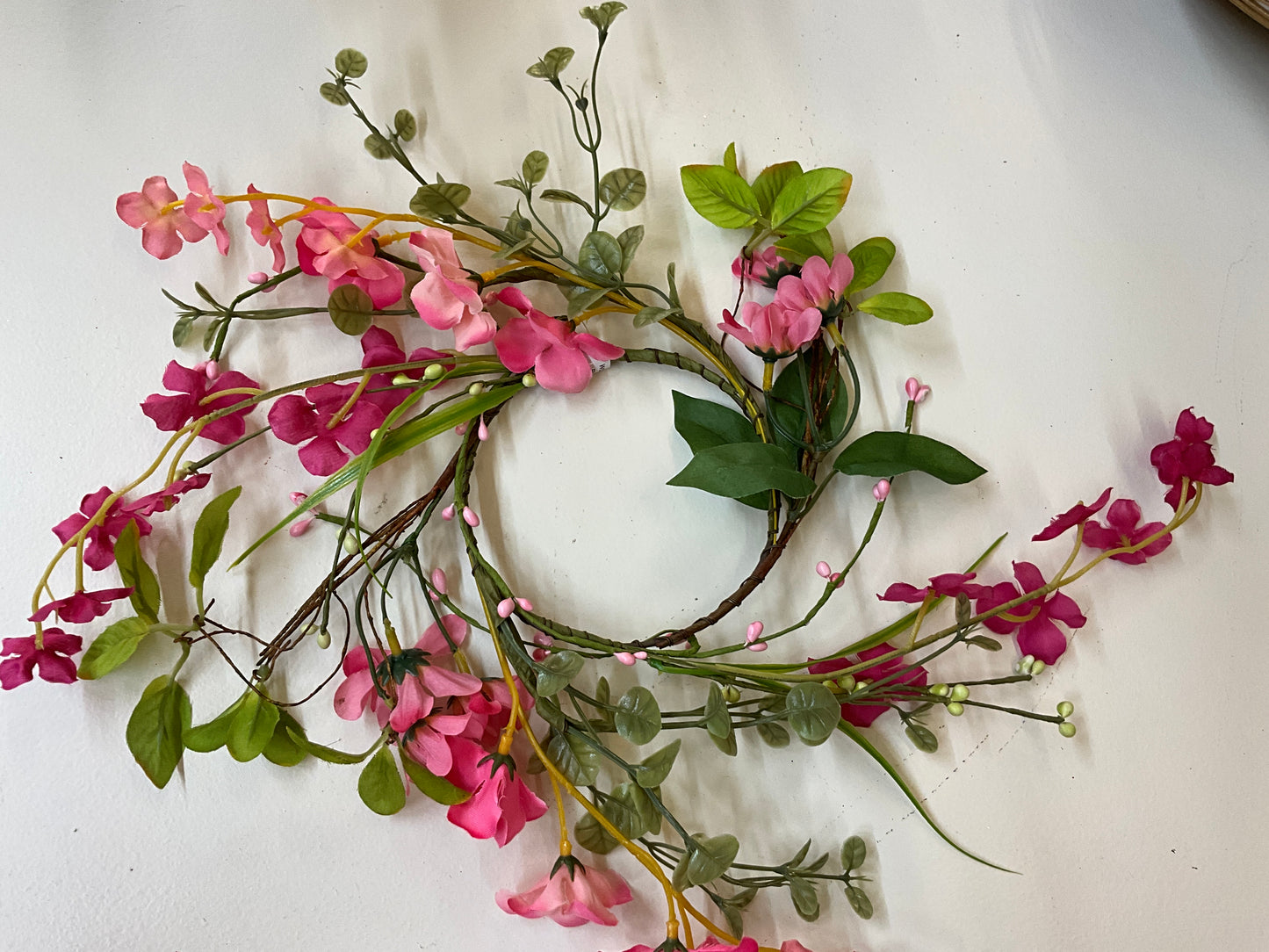 Pink Floral Candle Ring - CancreekDesigns