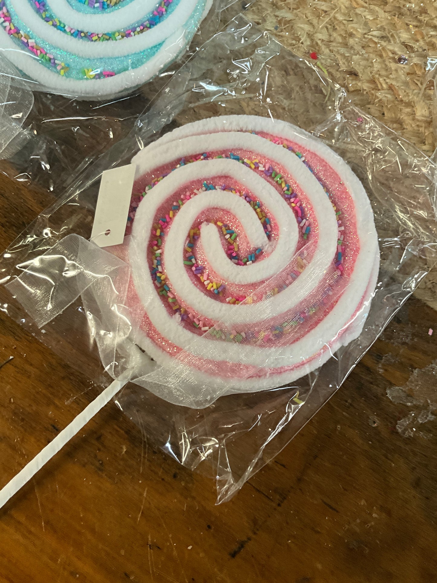 13” Chenille Sprinkle Lollipop Pick
