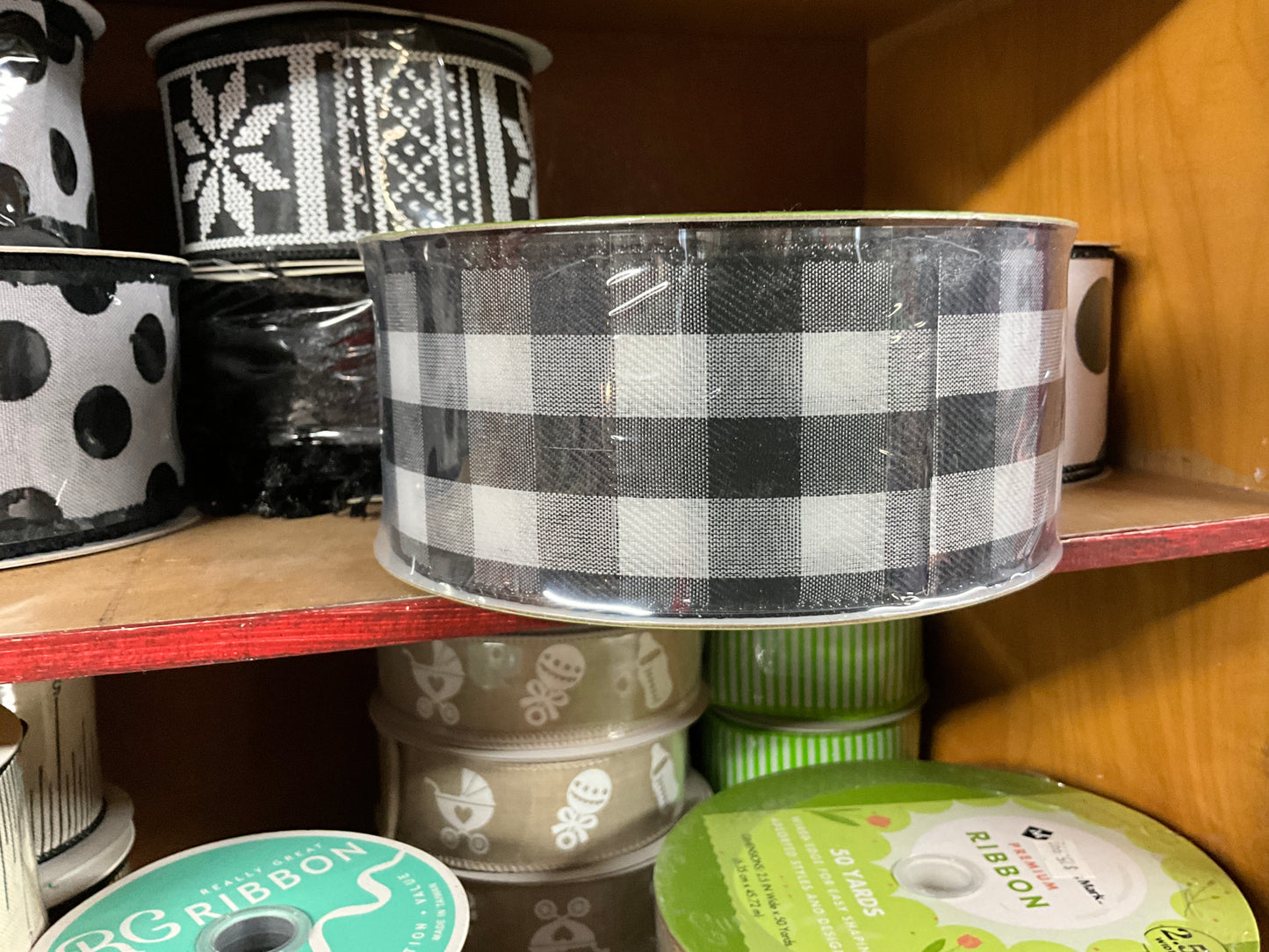 Black and white checkered ribbon - CancreekDesigns