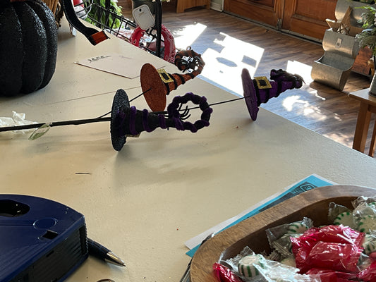 30 in.³ triple glitter, witches hat spray  purple/orange 