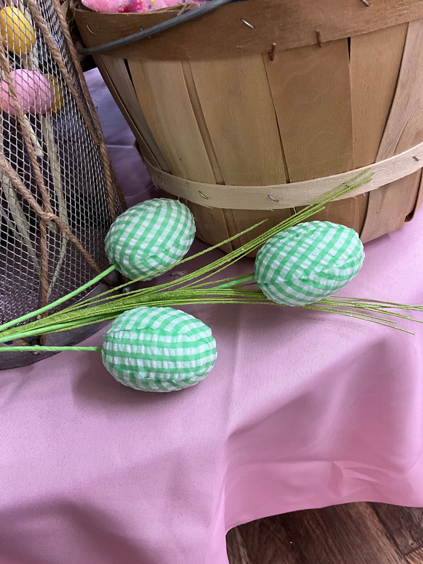 Gingham Egg Pick - CancreekDesigns