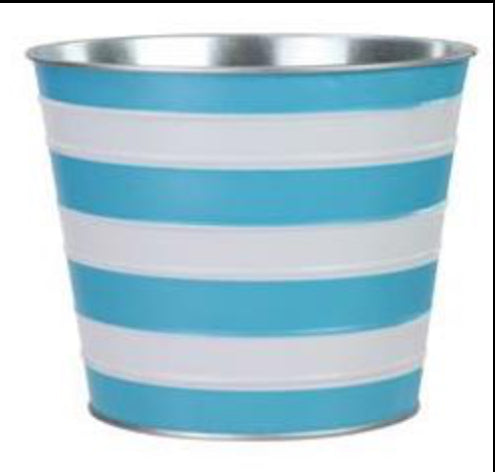 6.75"Dx5.5"H Embss Bold Stripe Pot Cover - CancreekDesigns