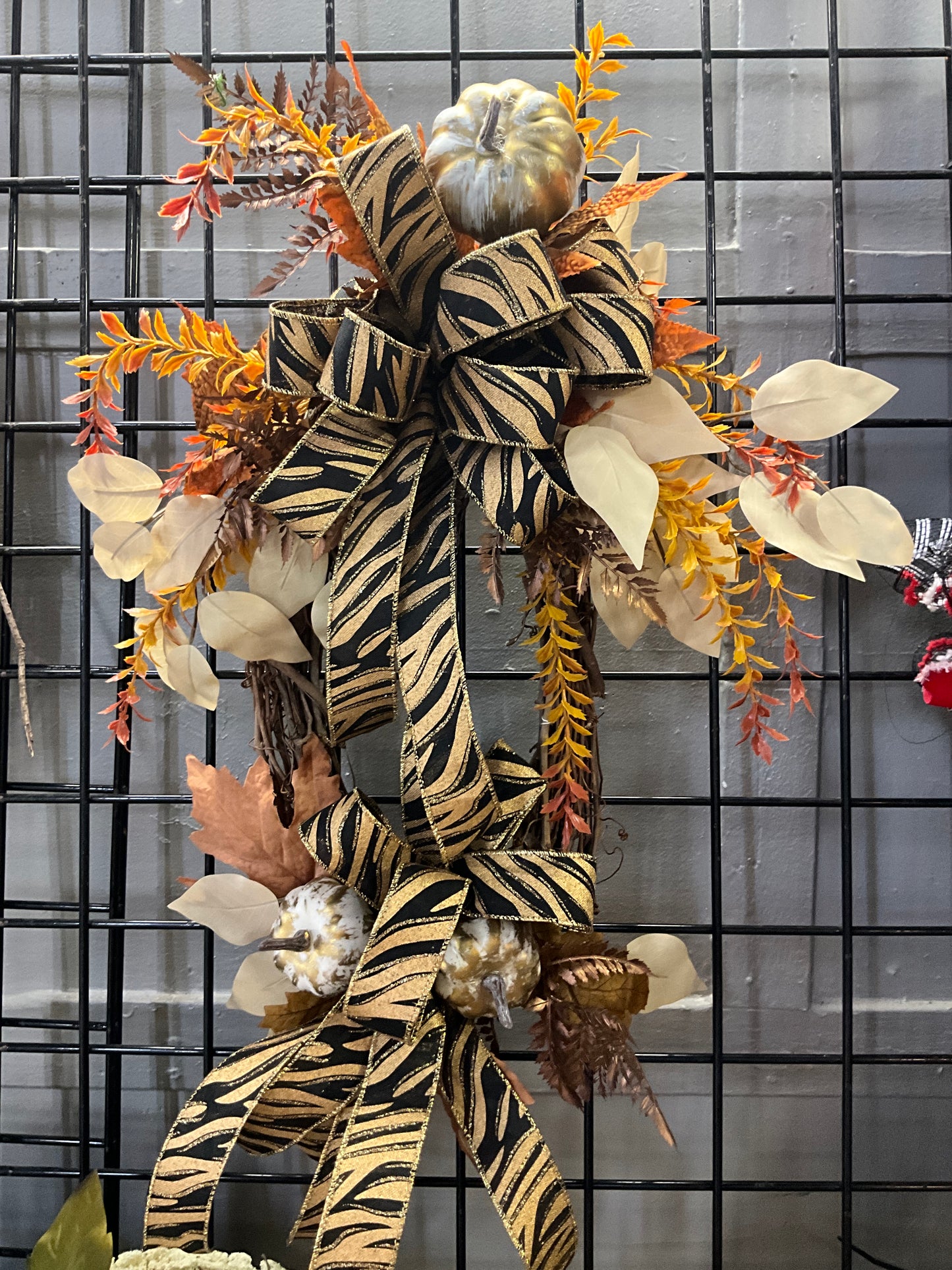 Fall Glamour Grapevine Wreath - CancreekDesigns