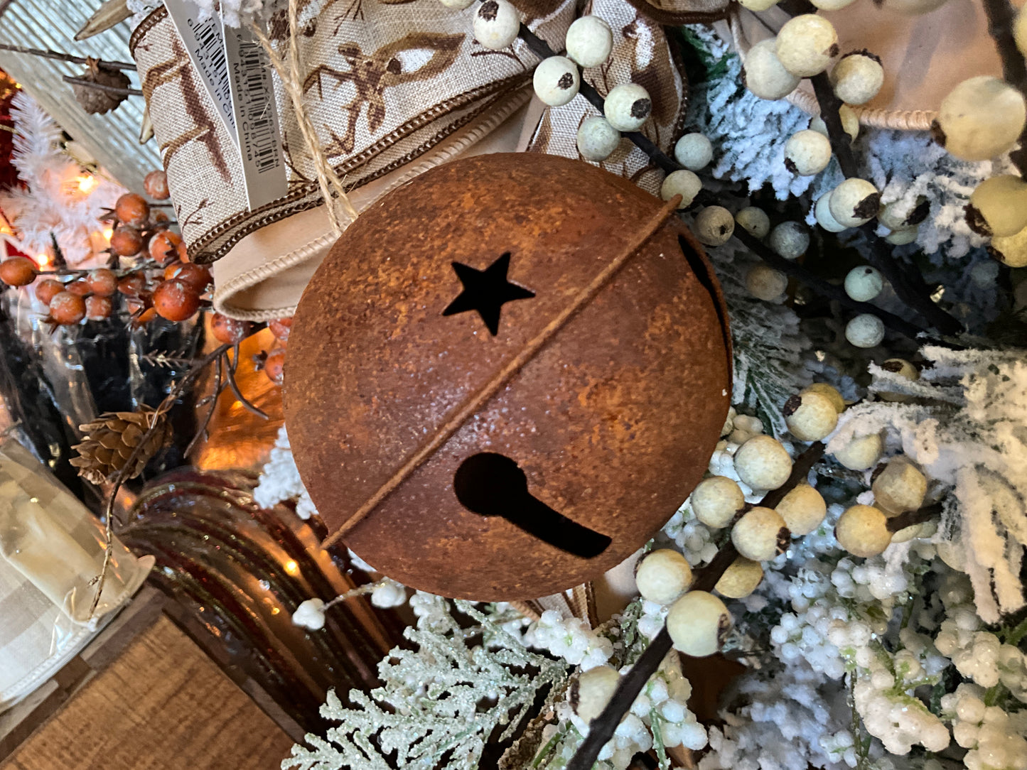 Large Rusty Jingle Bell Ornament - CancreekDesigns