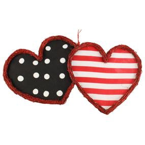 22"L Vine Dots/Stripe Double Heart - CancreekDesigns