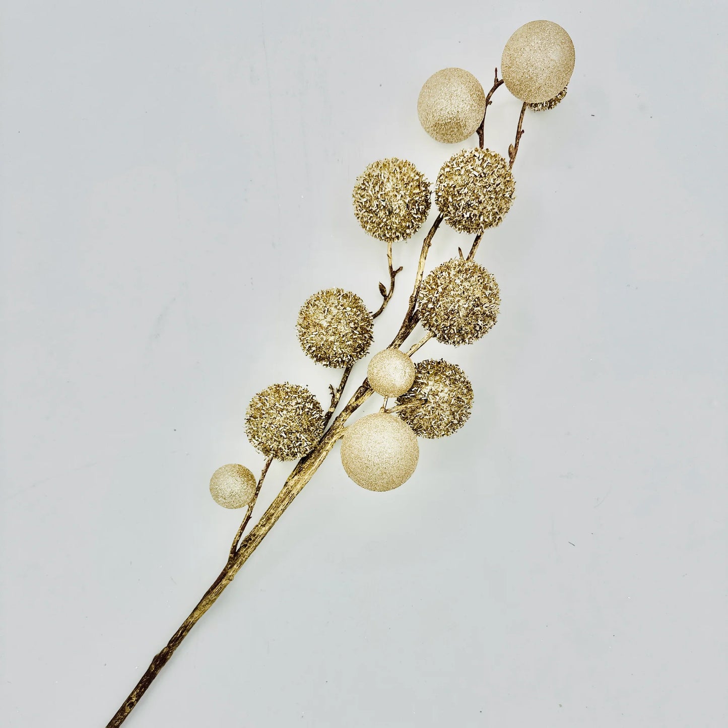 42" Champagne Glitter/Sequin Ball Spray - CancreekDesigns