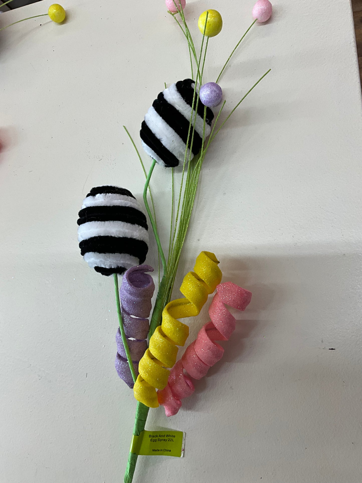 Black and White Egg Spray