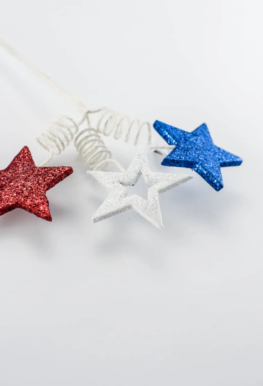 Patriotic Glitter Star Spray