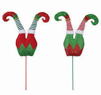 Large Plush Elf Leg Pick,
