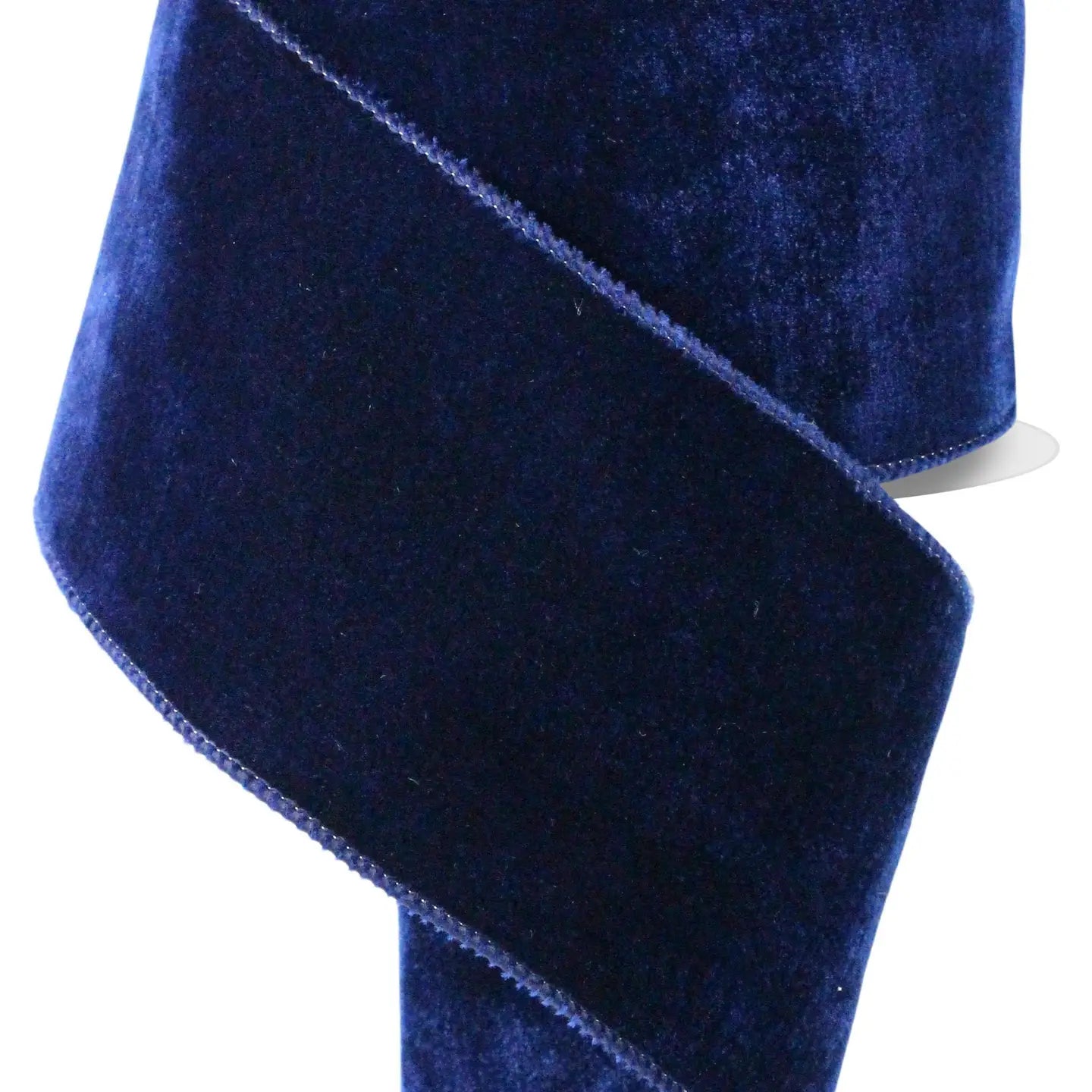 Deluxe Velvet Satin Backing Ribbon- Navy Blue - CancreekDesigns