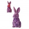 21.5" LED/BTY/TMR FLOCKED BUNNY