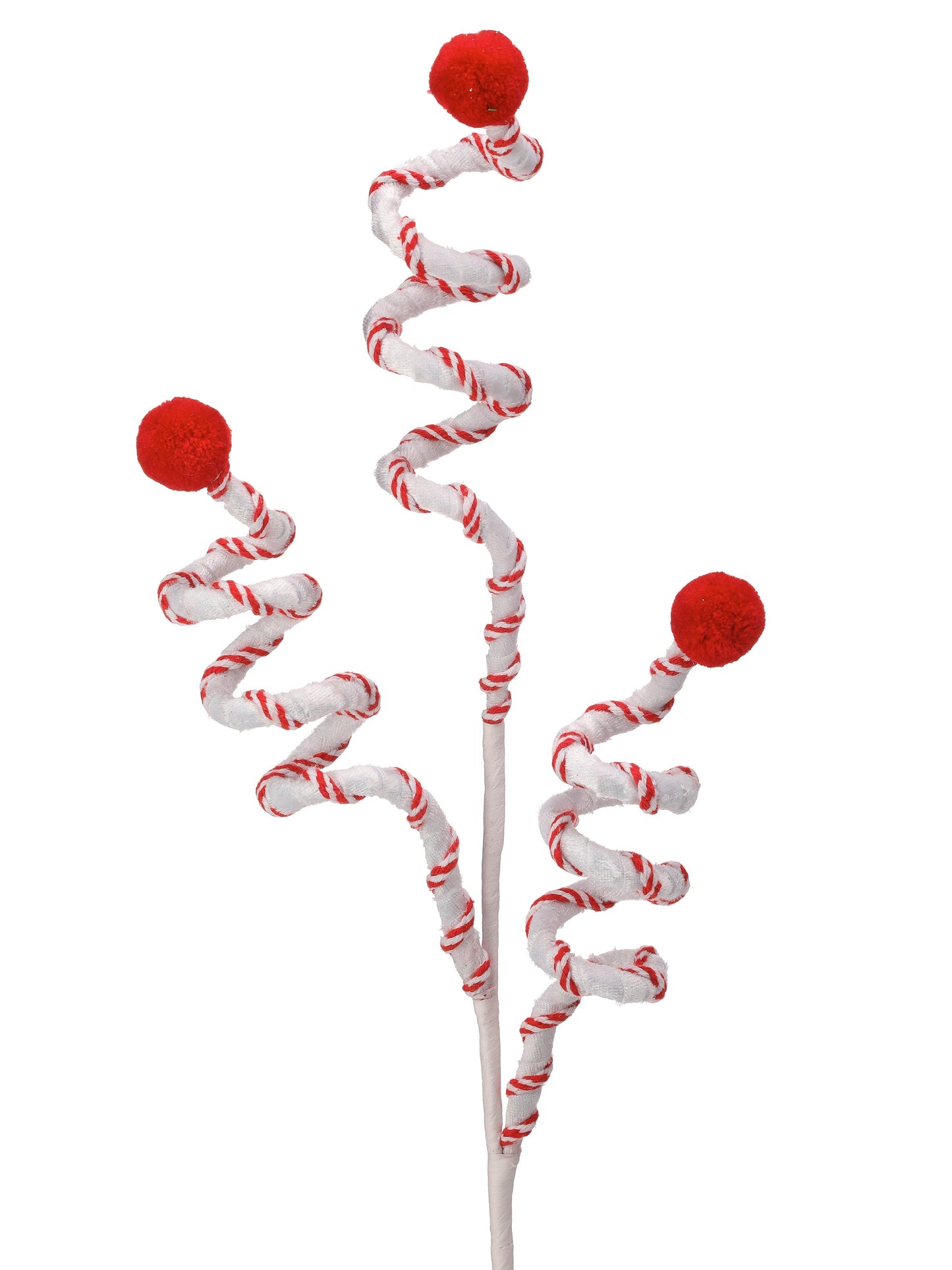 24" CURLY CHENILLE STEM W/POMPOM BALL - CancreekDesigns