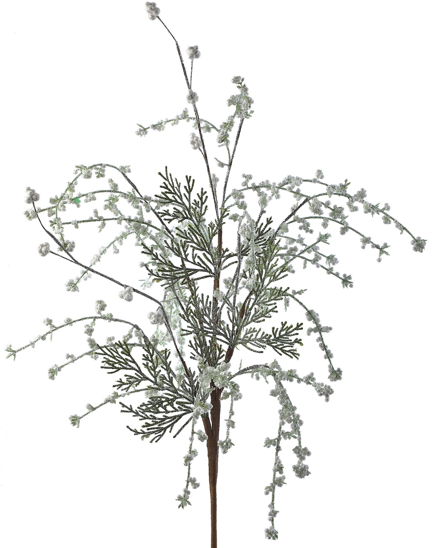 32" FROSTED WEEPING MINI BERRY/CEDAR SPRAY - CancreekDesigns