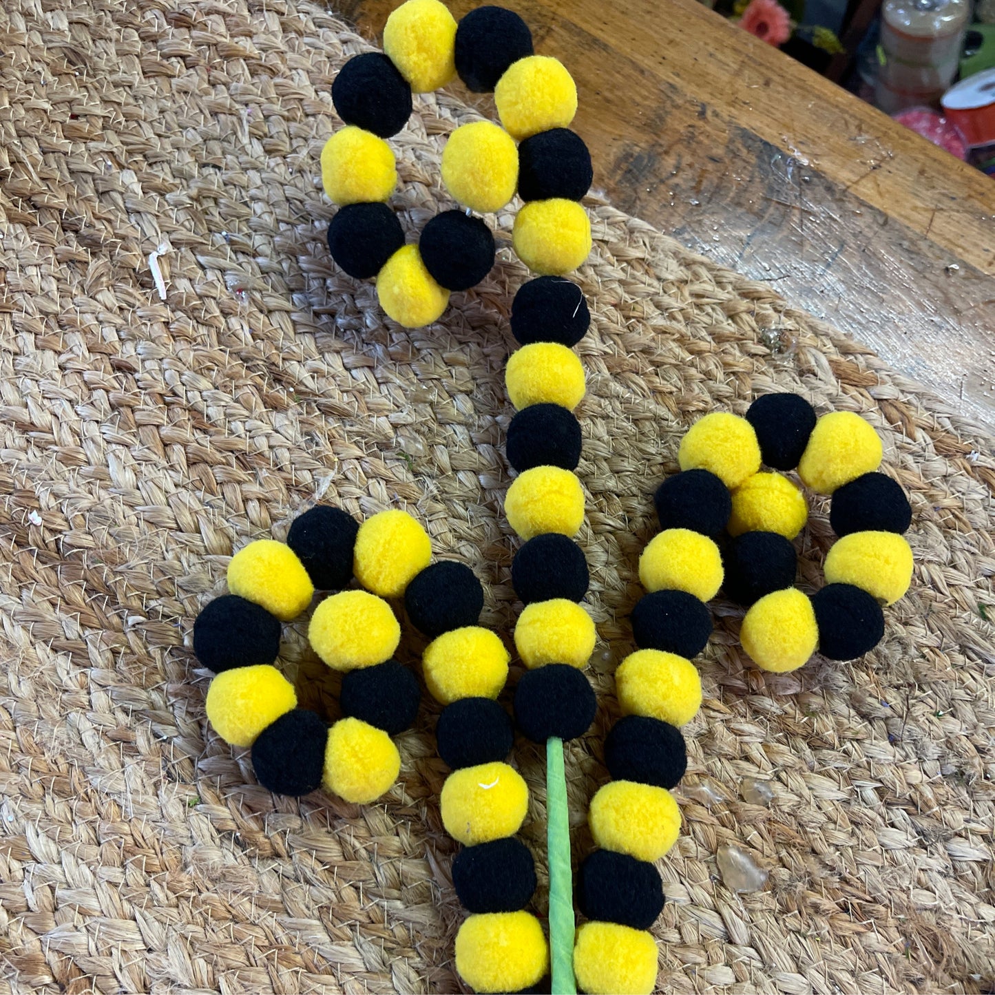 Felt Pom Pom Picks Black / White / Yellow - CancreekDesigns