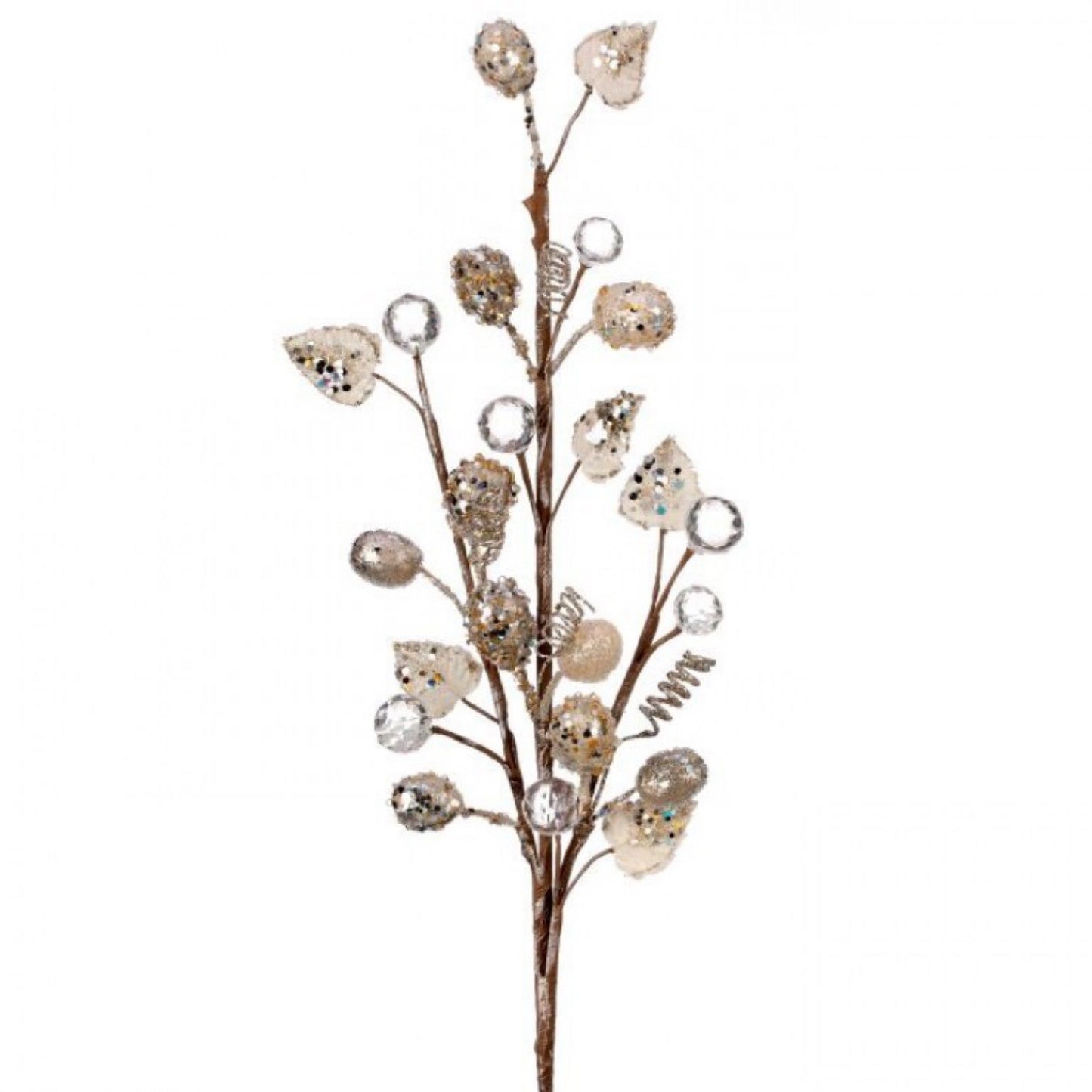 Jewel crystal berry spray Ivory/gold - CancreekDesigns