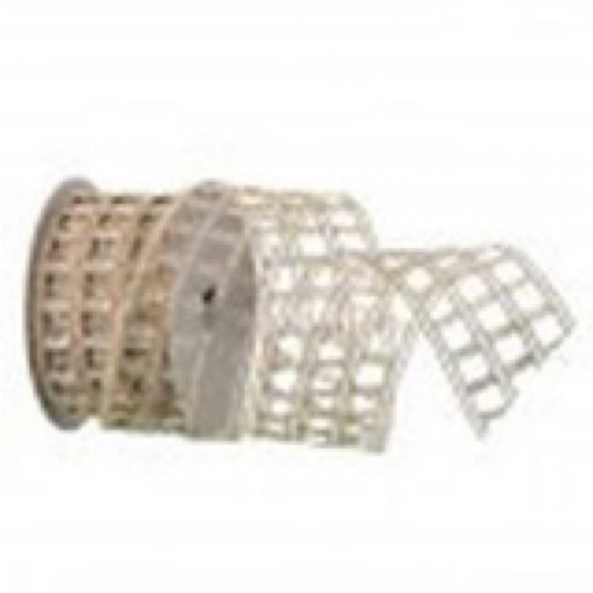 2.5"X10Y KNITTED METALLIC NET RIBBON" - CancreekDesigns