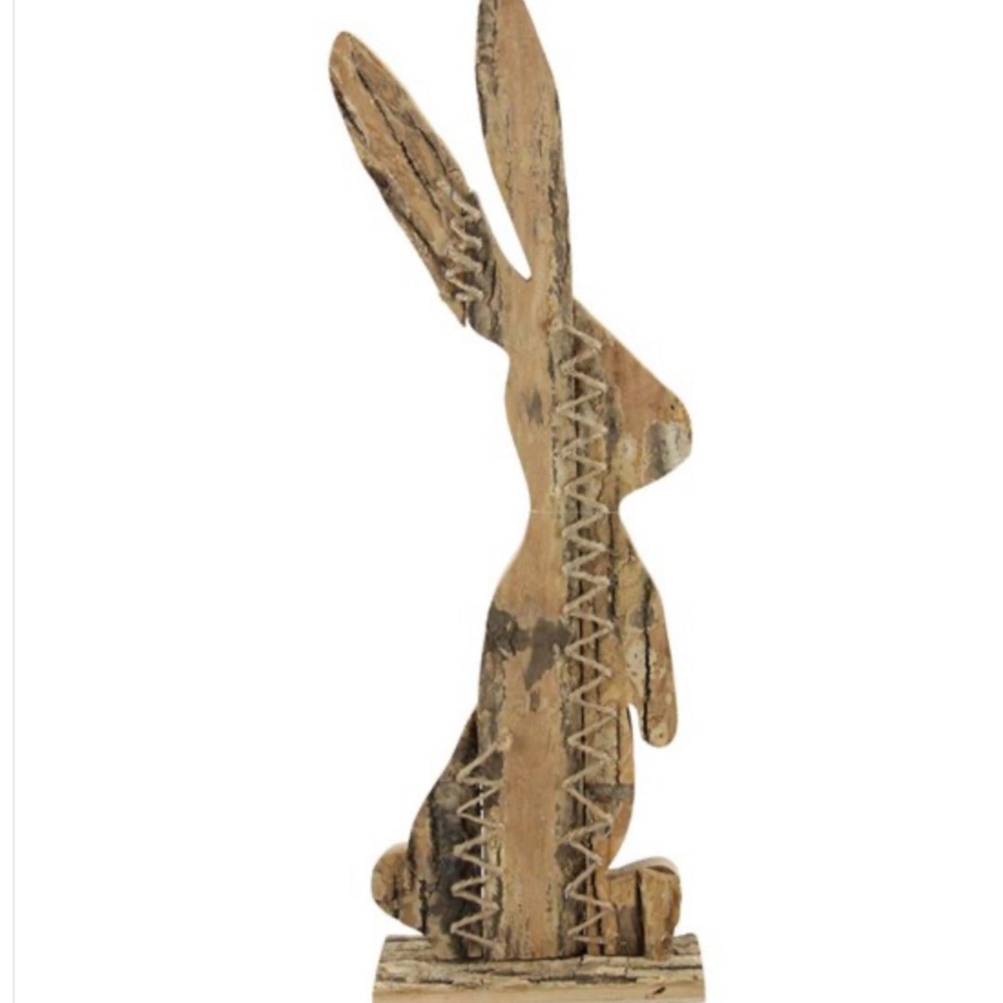 24.5"H Oak Bark Standing Rabbit - CancreekDesigns