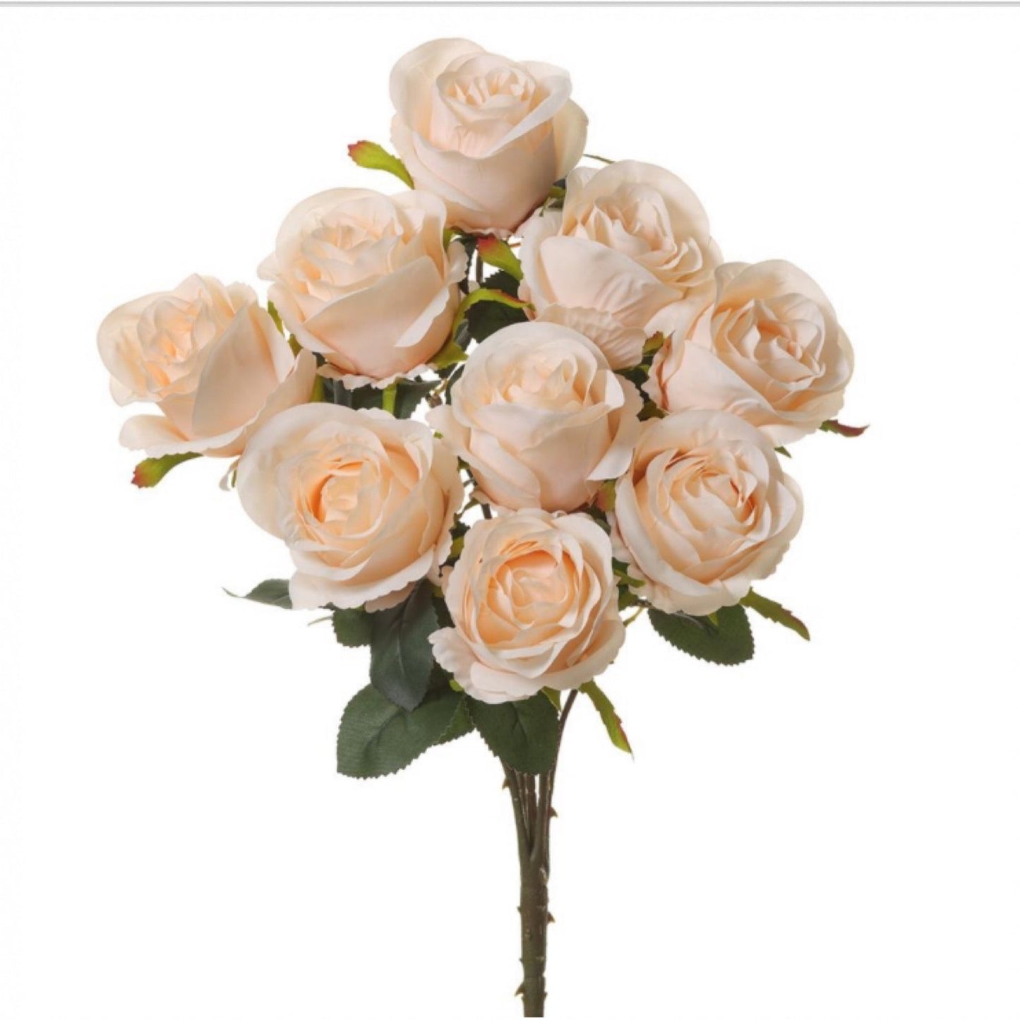 17.5" Rose Bush x9 Peach Soft - CancreekDesigns