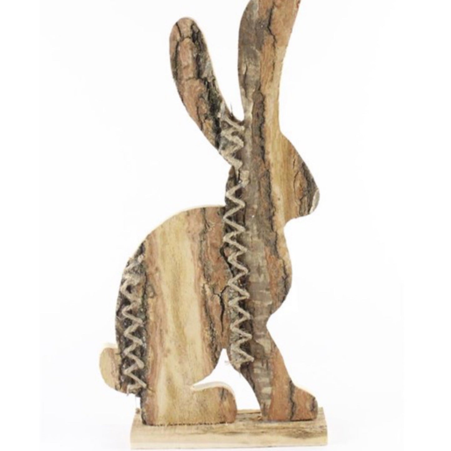 17"H Oak Bark Standing Rabbit - CancreekDesigns
