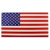 12 L x 6.25 H Metal/EMBD American Flag Red/White/Blue Md0603 - CancreekDesigns