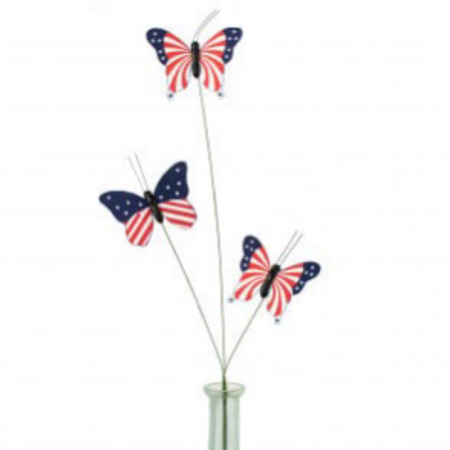 15” Patriotic Butterfly Spray - CancreekDesigns