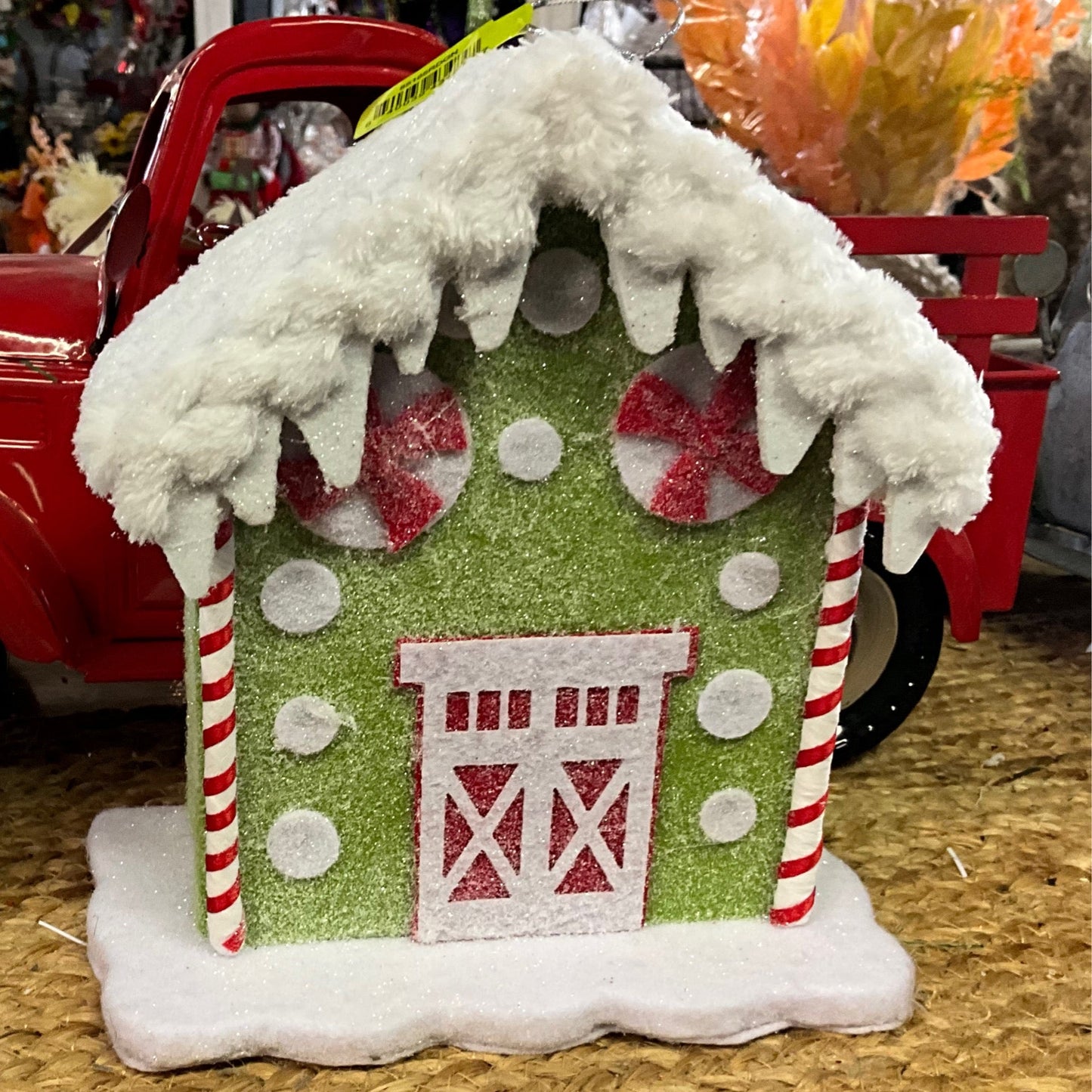 Candy cane house ornament - CancreekDesigns
