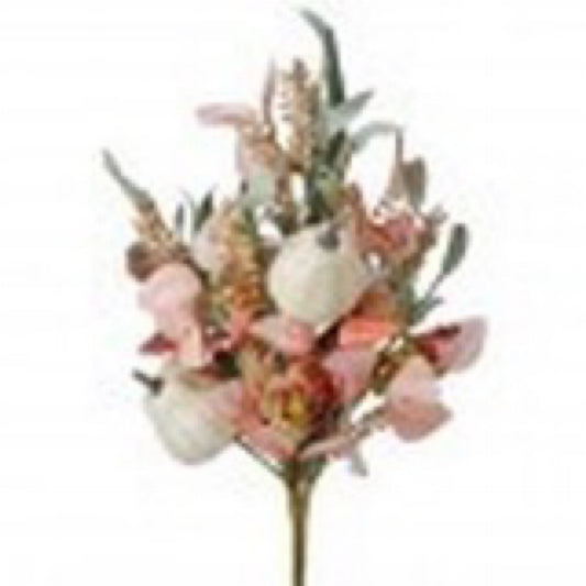 21'' CREAM PUMPKIN ATMN BRY STEM - CancreekDesigns
