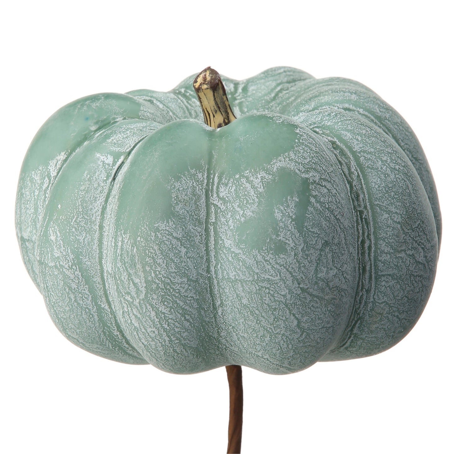 13" WP WEATHERED PUMPKIN ON STEM PICK (green) - CancreekDesigns