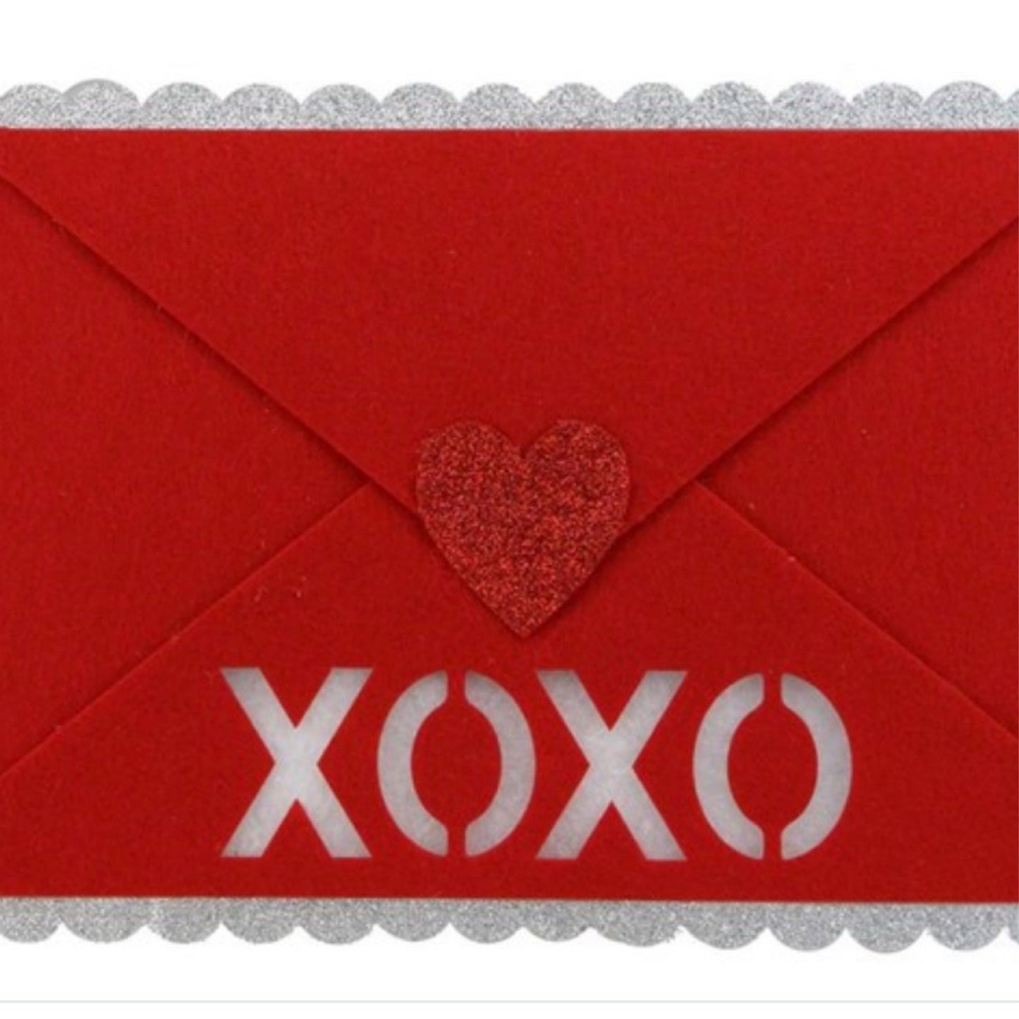 13"L x 8.75"H Felt/Glitter x Oxo Envelope - CancreekDesigns