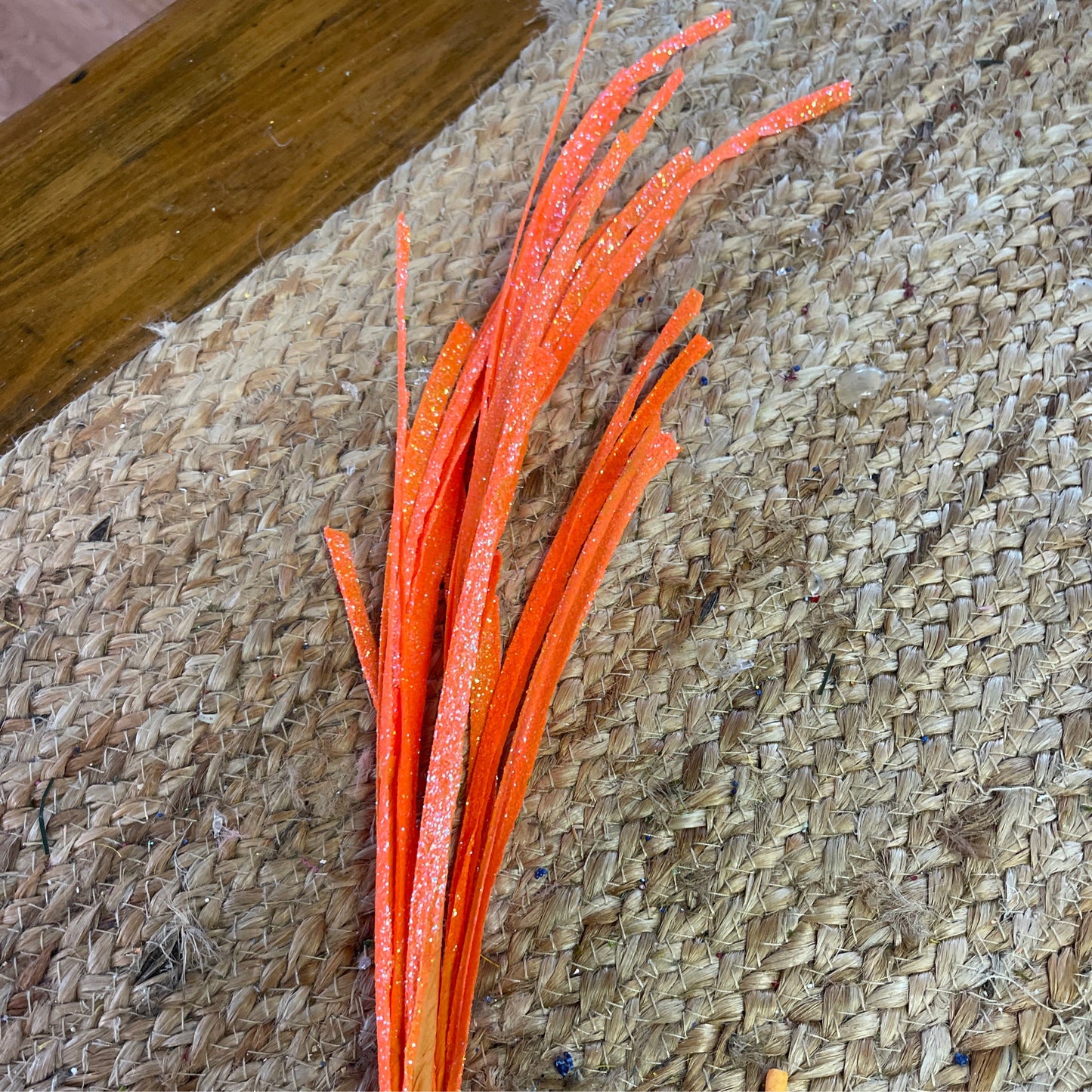 Orange glitter grass - CancreekDesigns