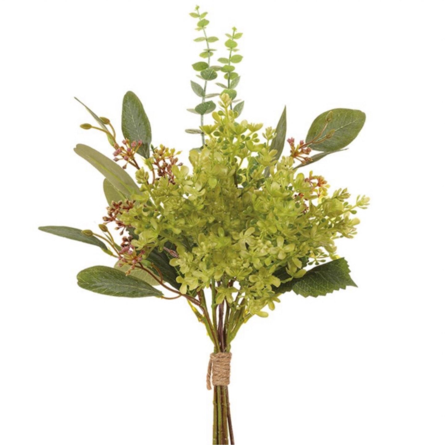 19" Wild Hydrangea/Eucalyptus Bouquet Green - CancreekDesigns
