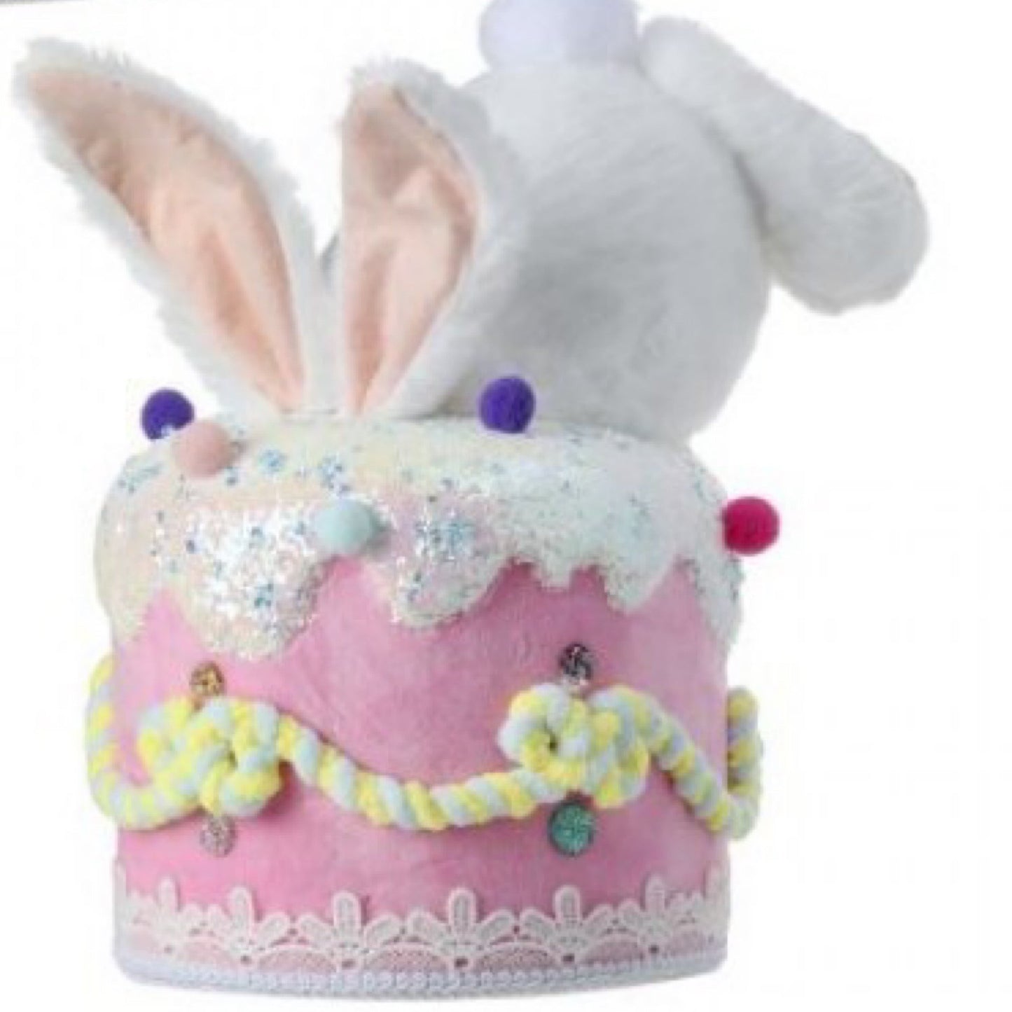 Styrofoam Furry bunny bottom cake 9.5” Pink - CancreekDesigns