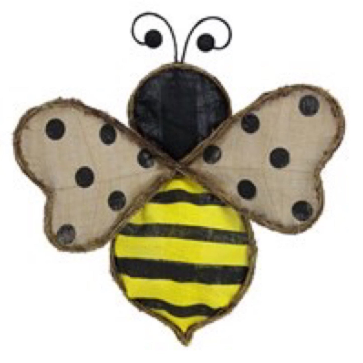 23"H Burlap/Vine Bumble Bee - CancreekDesigns