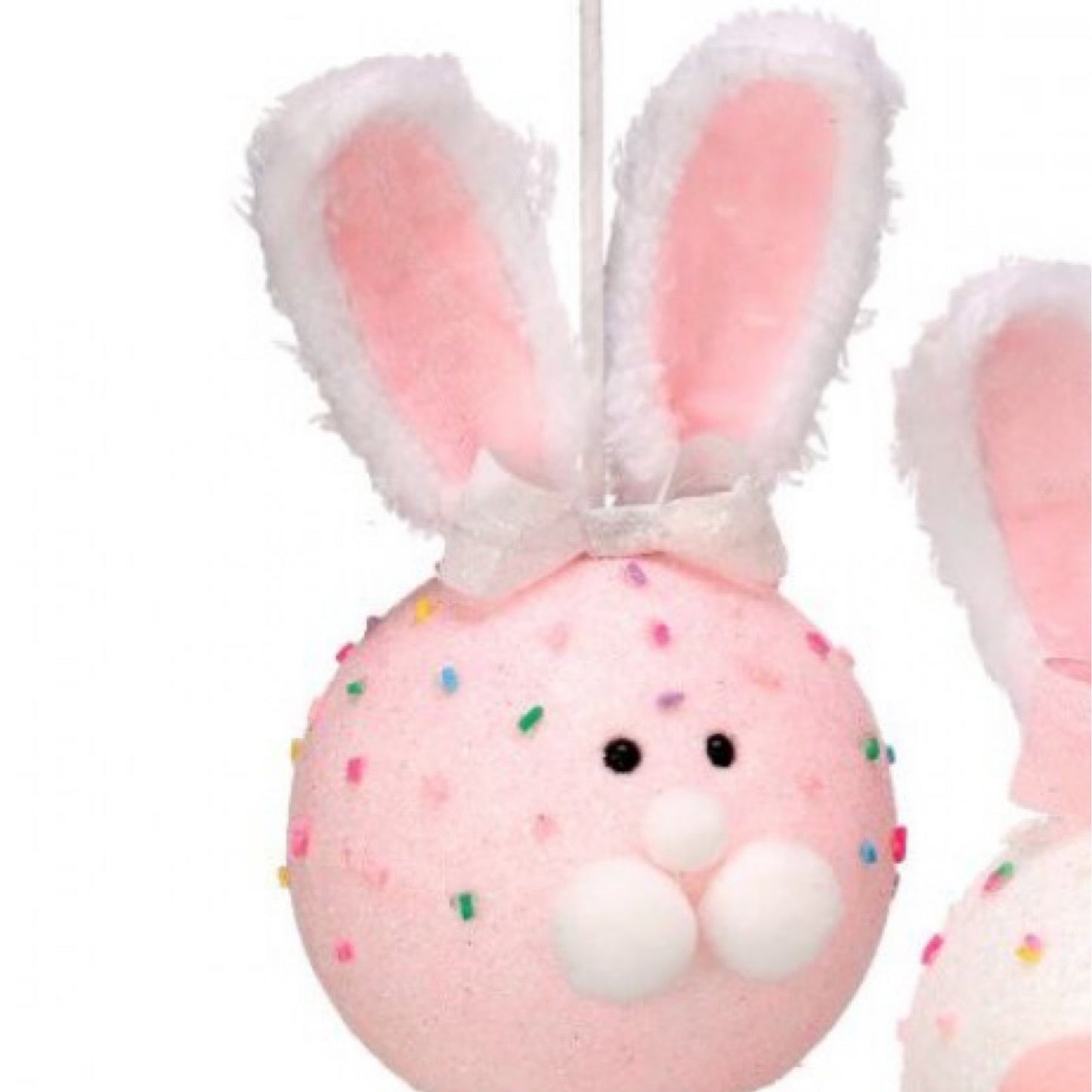 Fabric sprinkle bunny cake pop 14” pink - CancreekDesigns